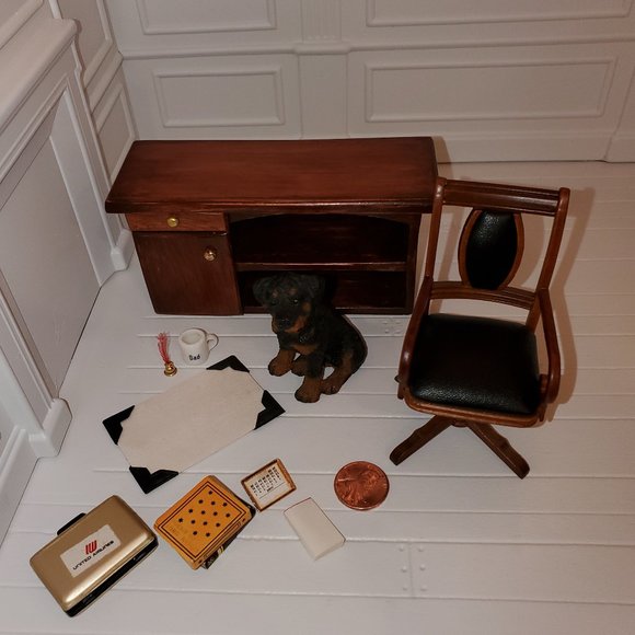 Dollhouse Miniature Office Lot OOAK Handmade - Picture 14 of 16